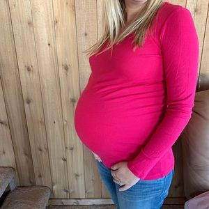 Pink maternity long sleeve